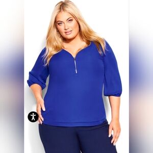 City Chic Deep Purple Blouse